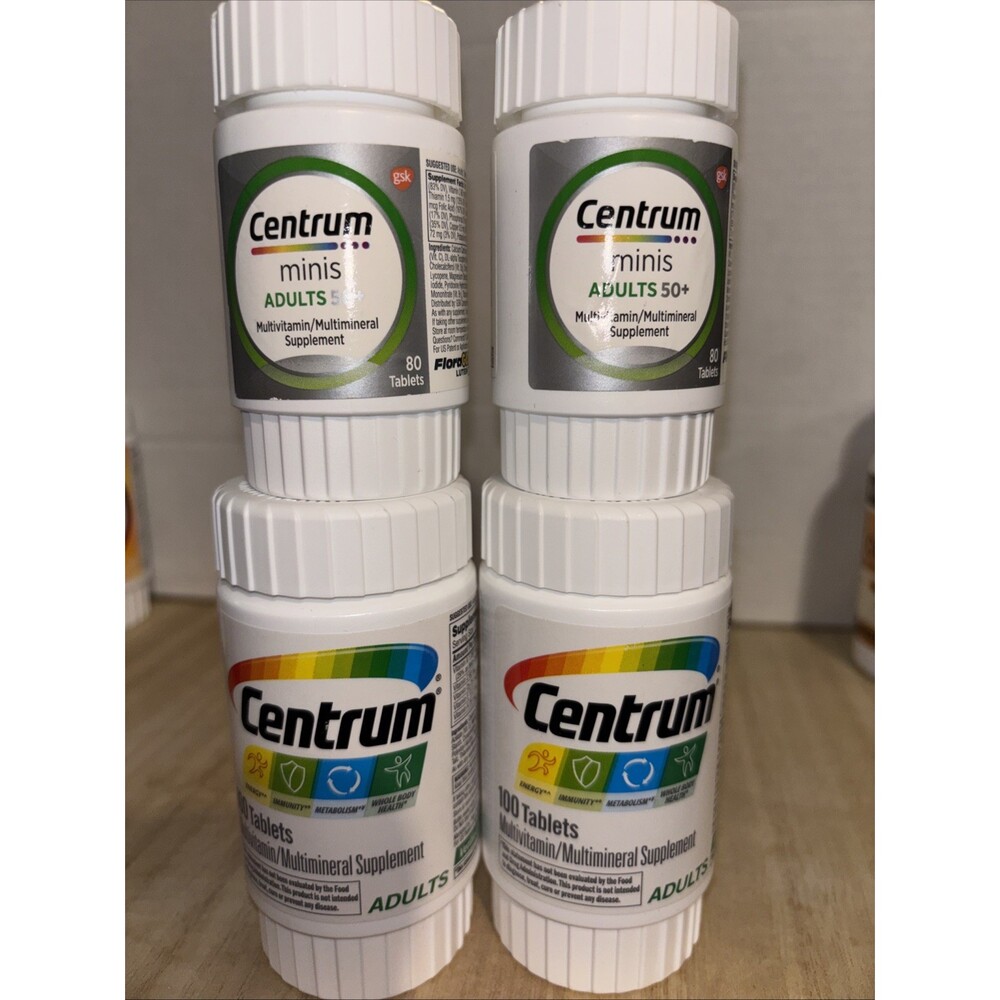 Centrum 4 Pack Adults 2 50+ Multivitamin Minis And 2 Centrum Adults 200 tabs